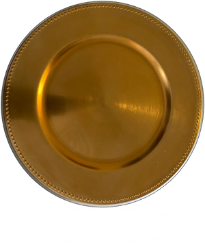 Richland Beaded Charger Plate 13" Gold Set of 48