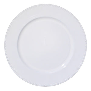 Richland Beaded Charger Plate 13" White