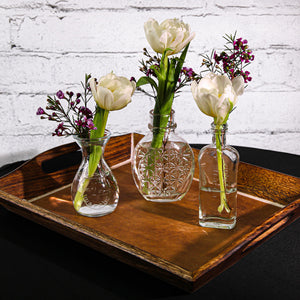 Richland Glass Bud Vase Clear Teardrop