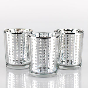 Richland Silver Dotted Glass Holder – Small Set of 72