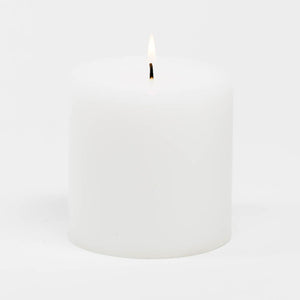 Richland 4" x 4" White Pillar Candles Set of 6