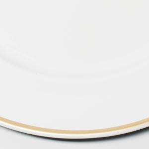 richland 13 white with gold rim charger plate set of 12