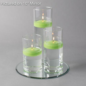 round mirror centerpiece candles set 3