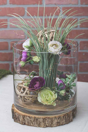 Glass Cylinder Vase 9" x 10"