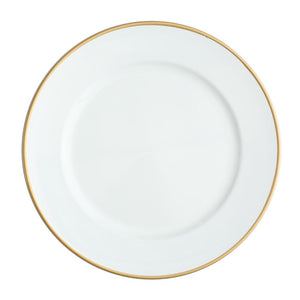 Richland 13" White with Gold Rim Charger Plate Set of 24