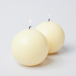 Richland Sphere Candle 3" Ivory