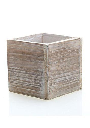 Woodland Planter 6"x6"x6" Whitewash