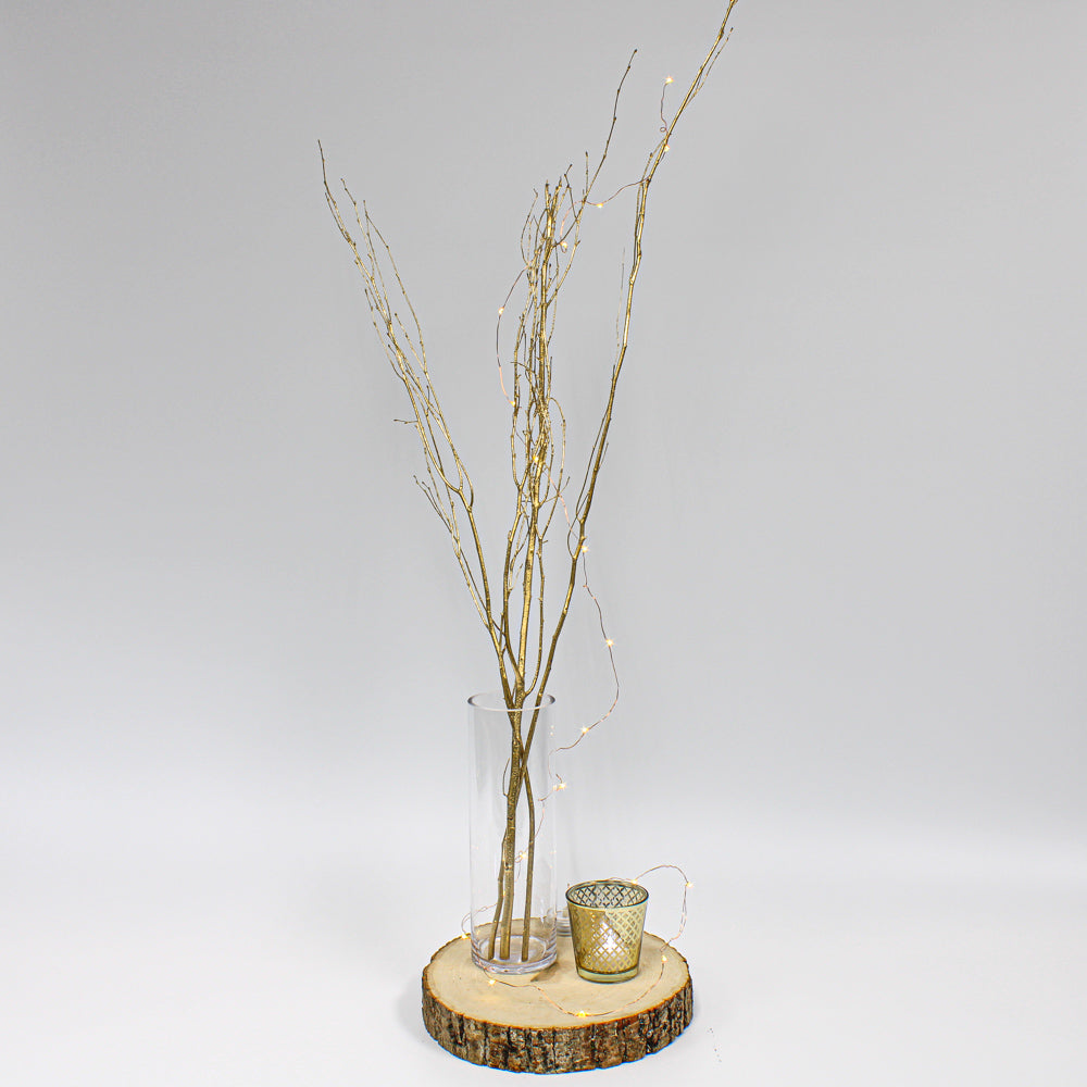 Gold Leaf Birch Branch Bundle (3 branches)