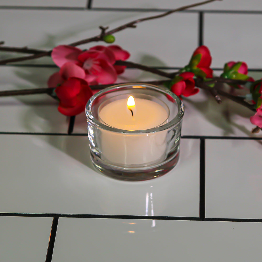 Richland Clear Cup Tealight Candles White Unscented Set of 50