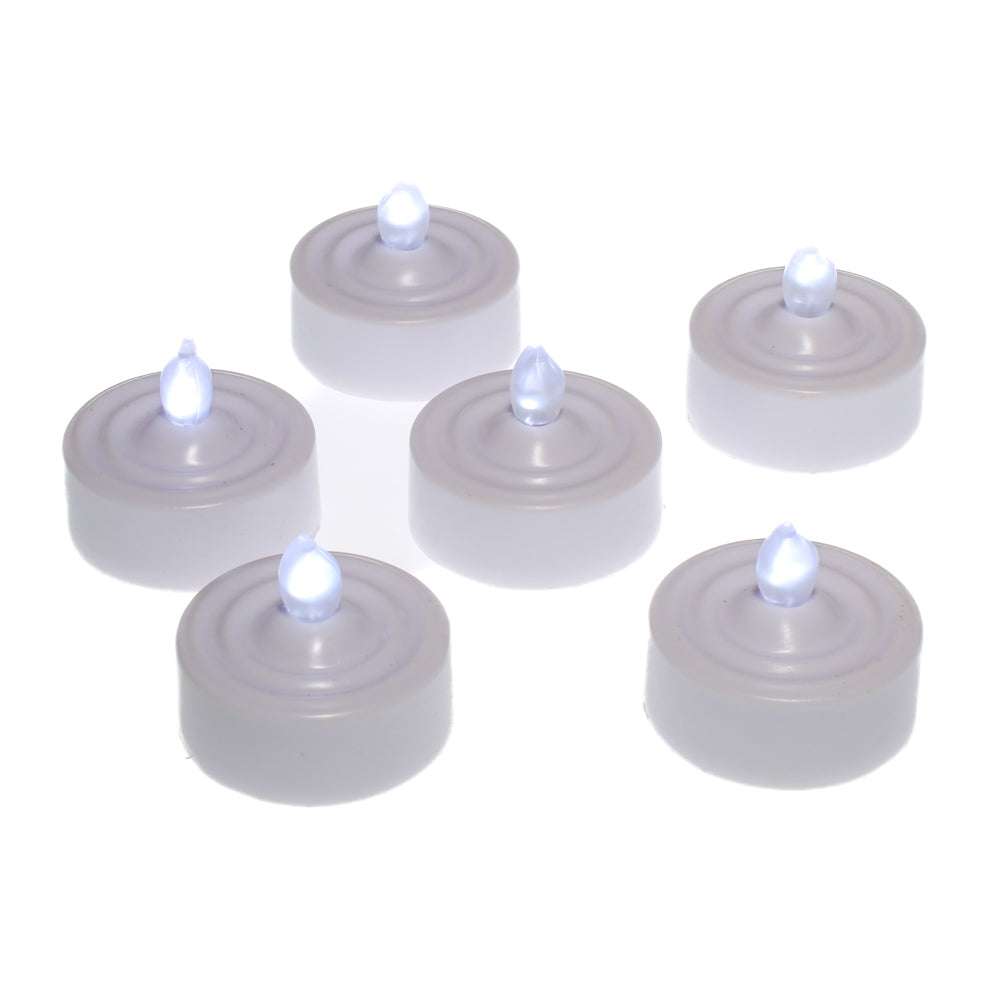 Richland Flameless LED Tealights & Eastland Frosted Holders Set of 12
