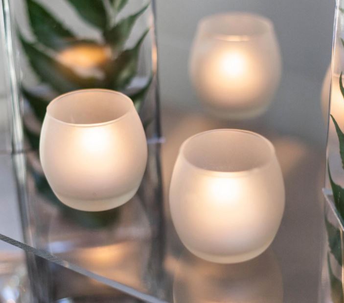 Eastland Petite Hurricane Votive Candle Holder Frosted Set of 72