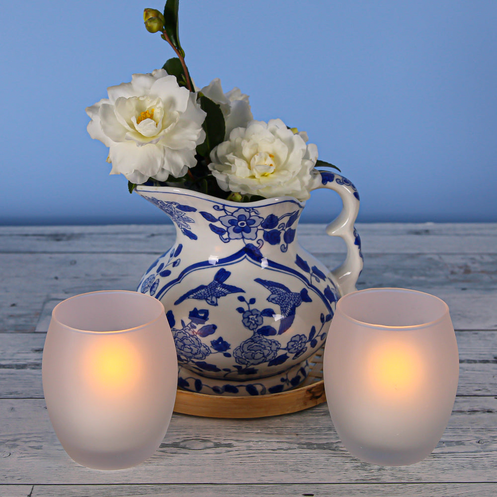 Eastland Grande Hurricane Votive Candle Holder Frosted