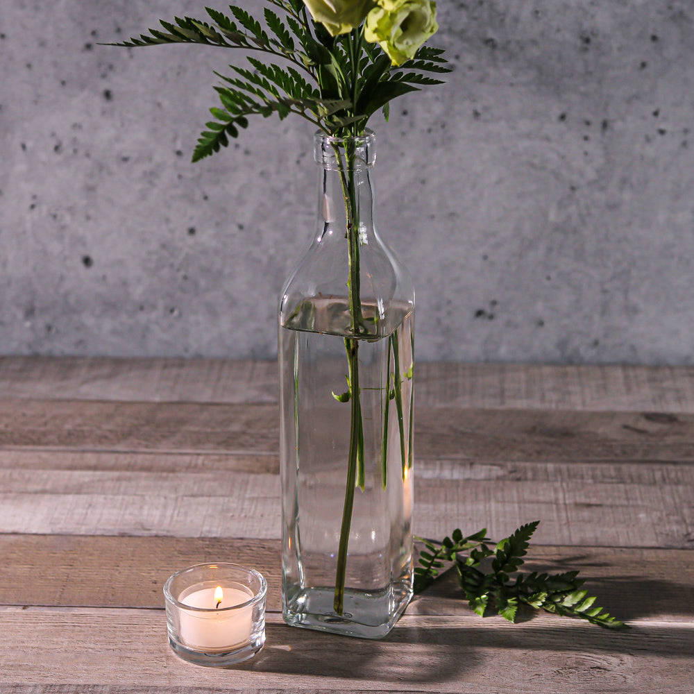 richland glass square bottle set of 12