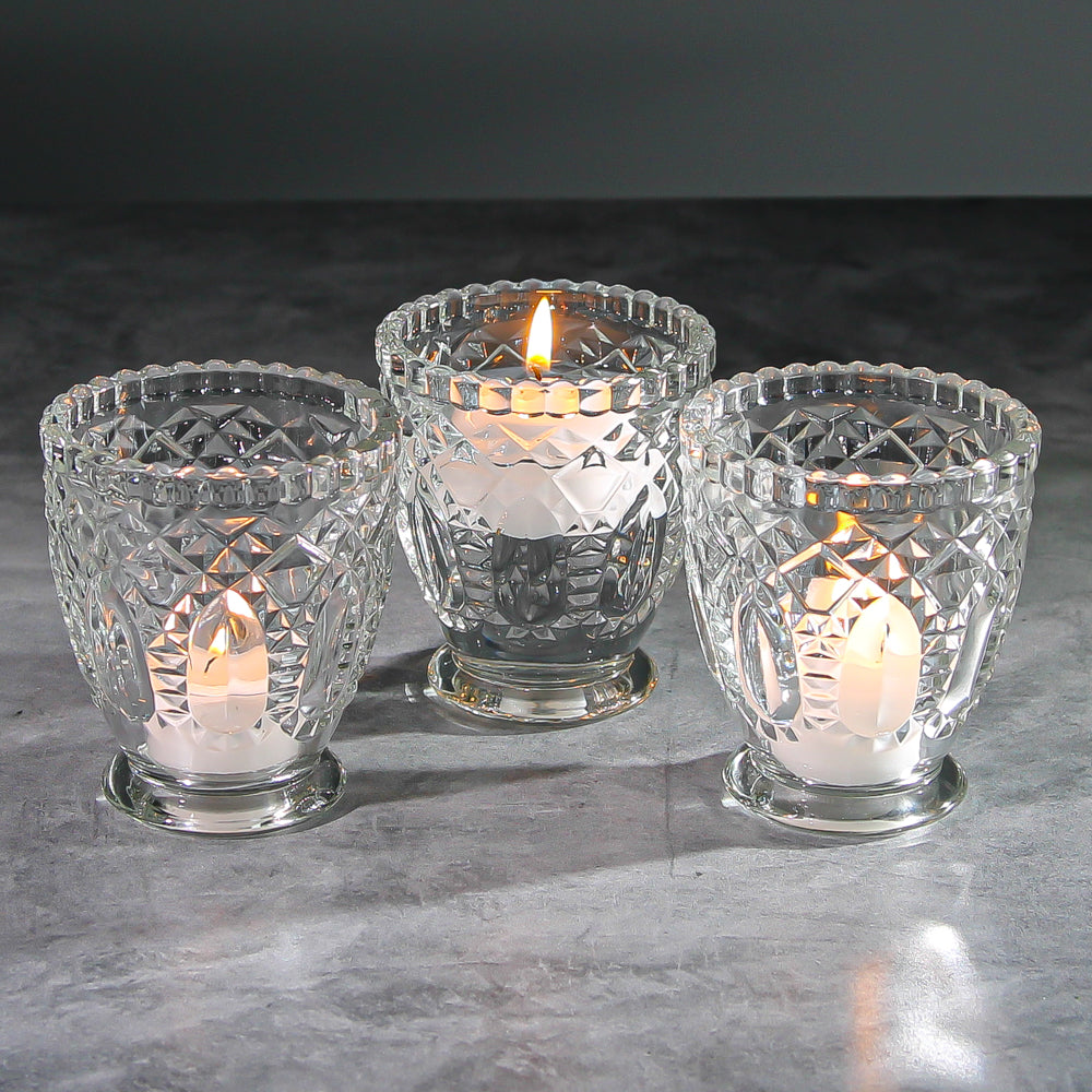Richland Royal Textured Glass Votive Holder Petite Clear