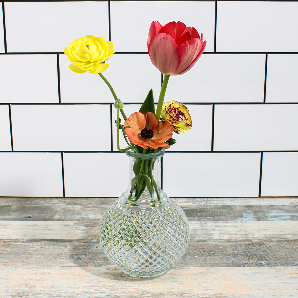richland textured glass perfume vase set of 6