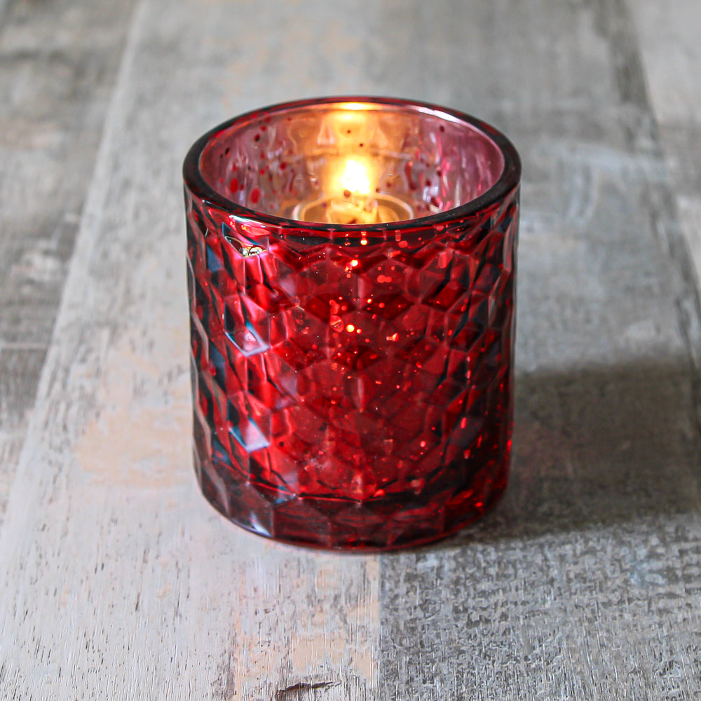 Richland Votive Holder Honeycomb Red Mercury