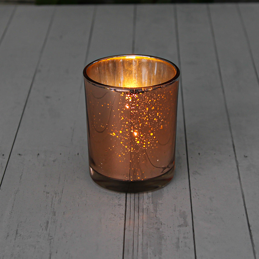Richland Votive Holder Grande Rose Gold Mercury Set of 12
