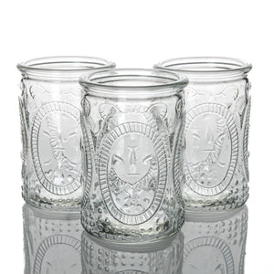 Richland Candle Holder and Vase Textured Glass Tall