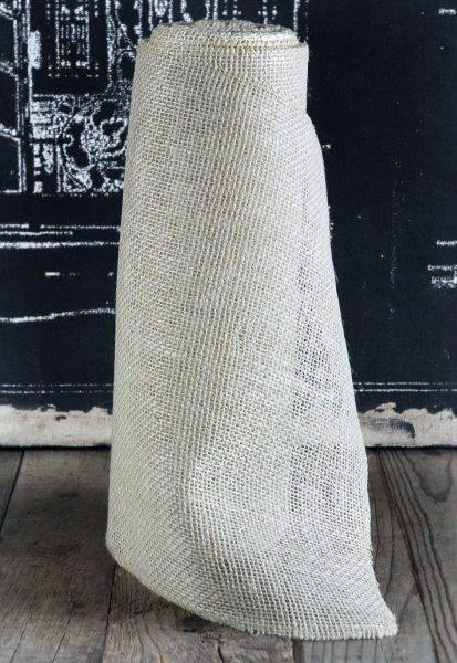 white burlap runner 14 wide x 10 yds