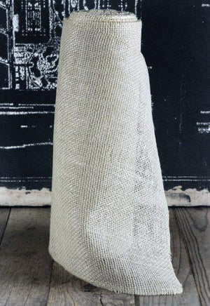 white burlap runner 14 wide x 10 yds