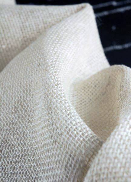 white burlap runner 14 wide x 10 yds