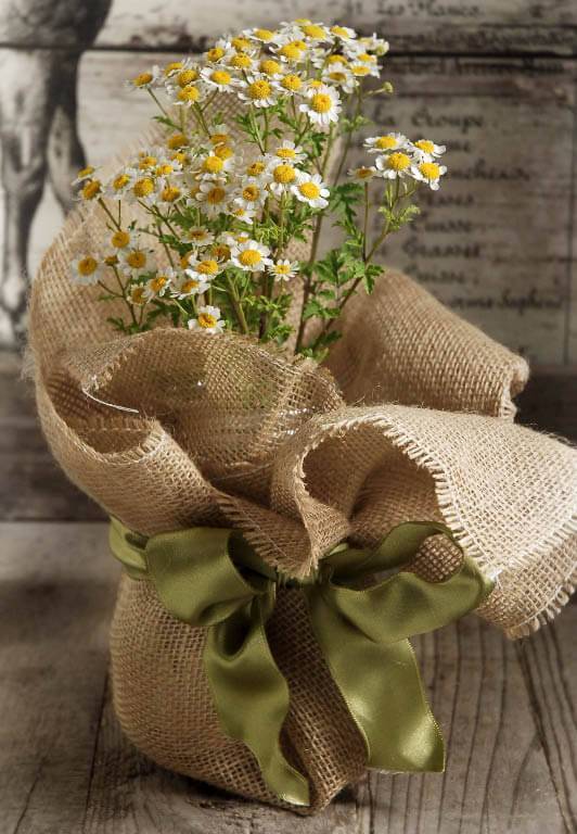12 rustic burlap pot gift wrap 20 x 20
