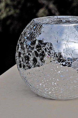 mercury glass silver ivy bowl 5 2 x 6 25