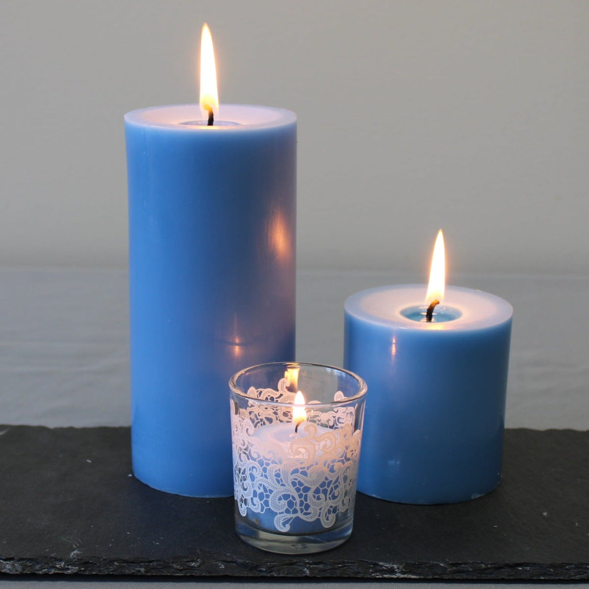 Richland Votive Candles Unscented Light Blue 10 Hour Set of 72