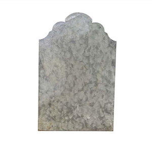 Elegant Standing Metal Placard Sign 9" x 14" Zinc