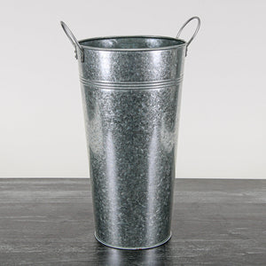 17" Metal French Flower Market Bucket with Handles