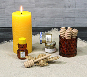 Richland Amber Chunky Honeycomb Glass Votive & Tealight Holder Set of 6
