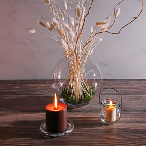 Richland Pillar Candles 3"x3" Brown Set of 24