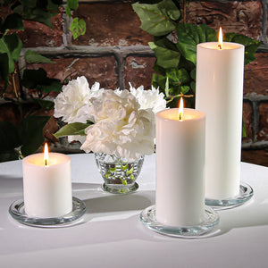Eastland Glass Pillar Plate Round 4” Set of 12