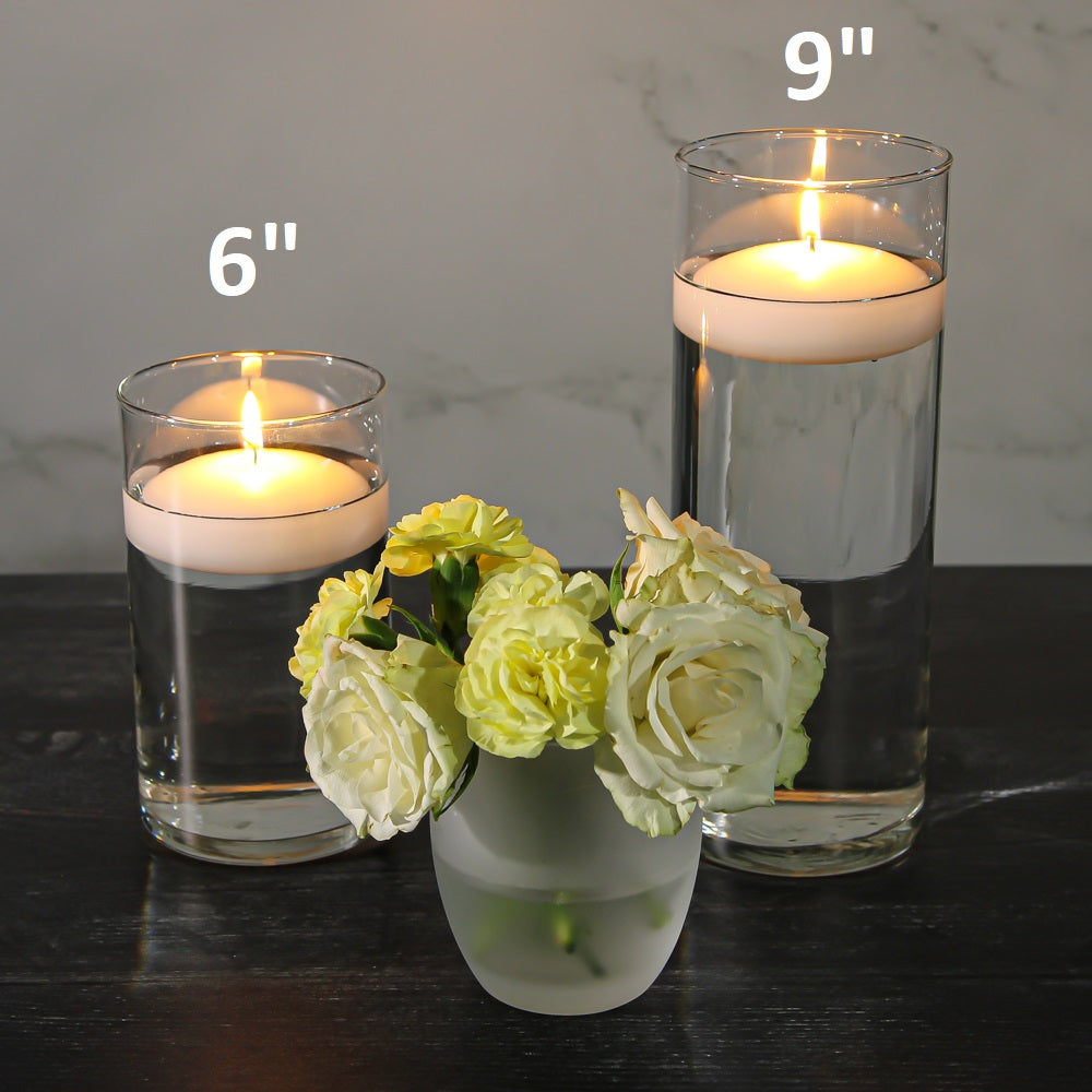 Eastland Cylinder Floating Candle Holder 3.25"x6" Set of 12