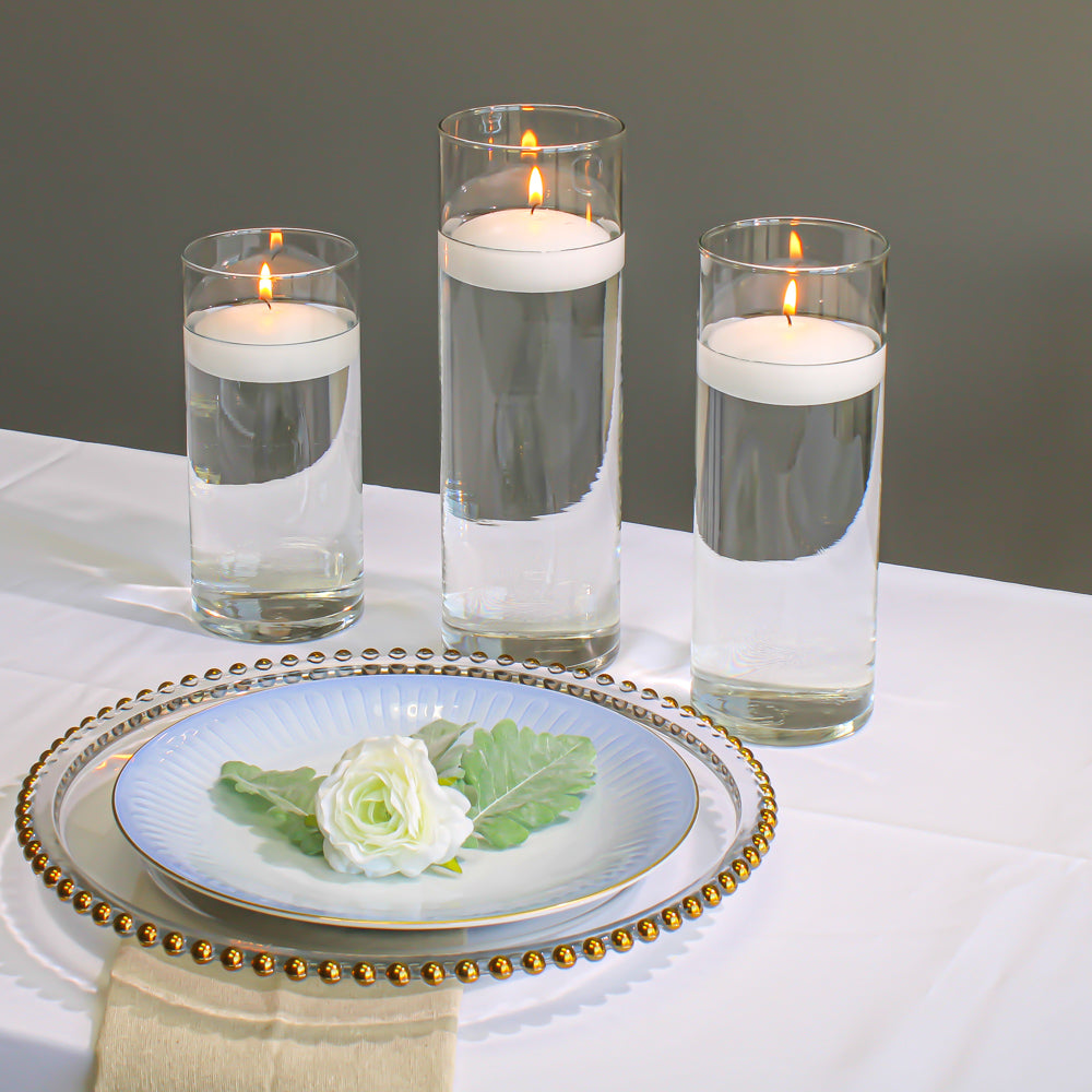 Richland Floating Candles 3" White Set of 24