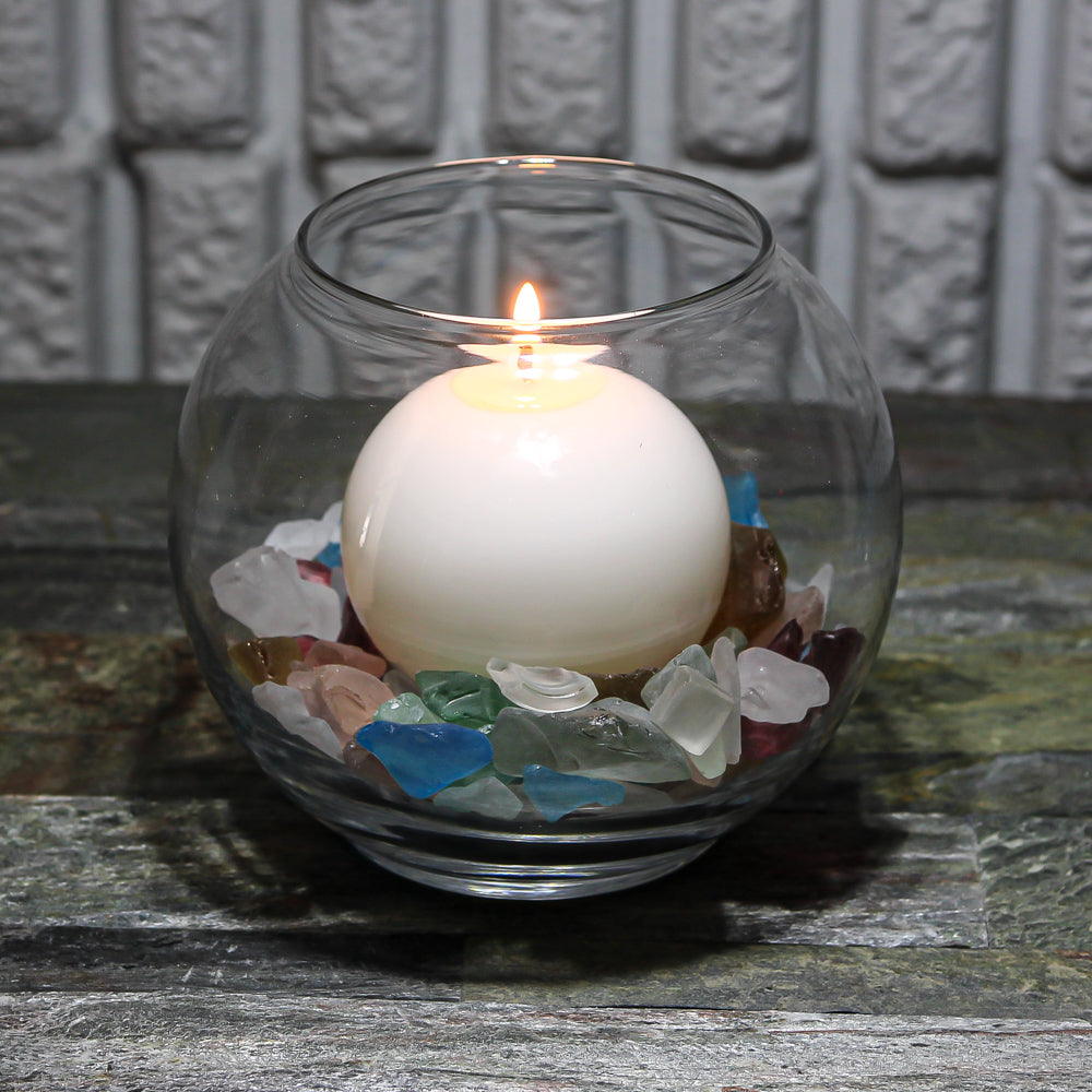 Richland Sphere Candle 3" White Set of 48