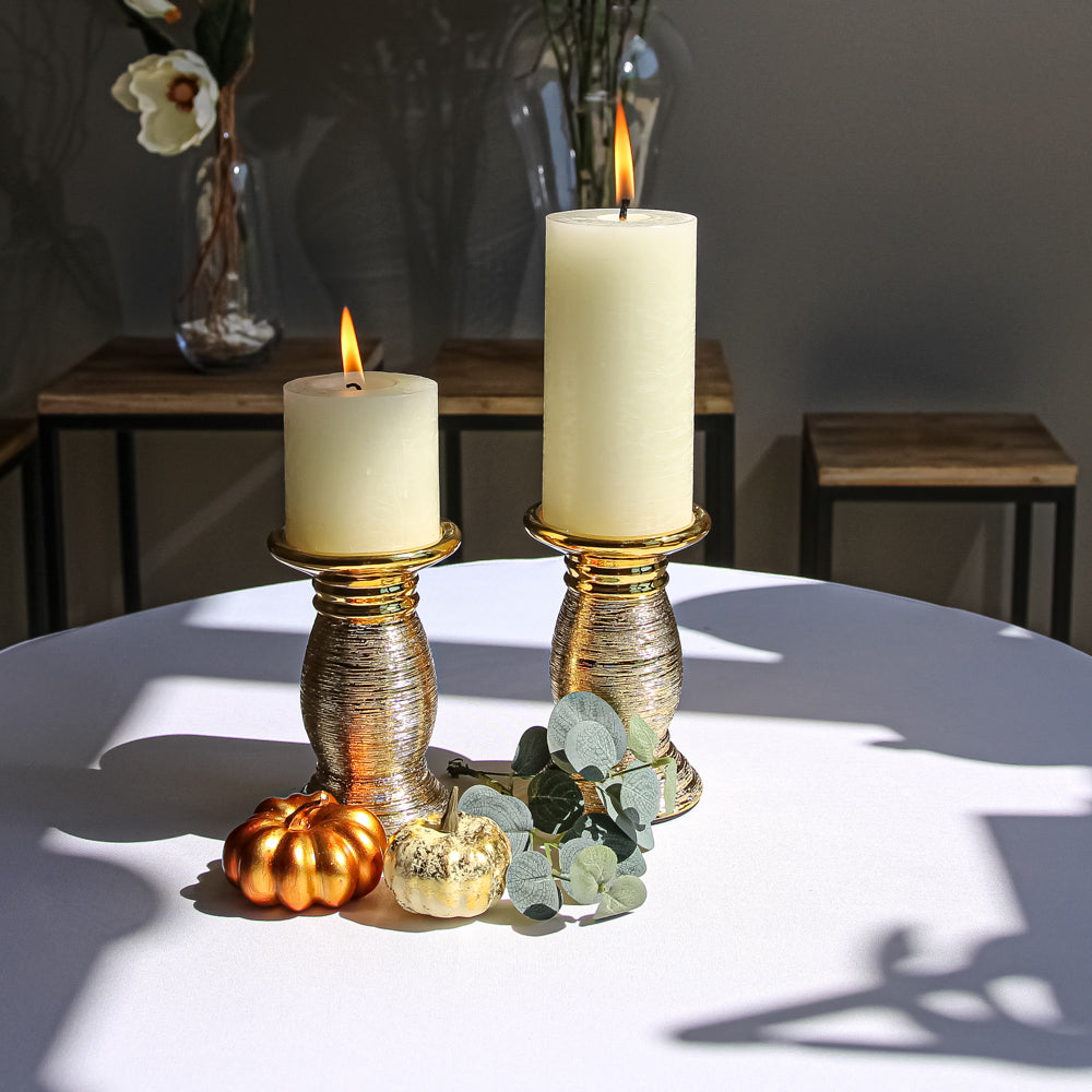 Richland Rustic Pillar Candle 3"x 6" Light Ivory Set of 6