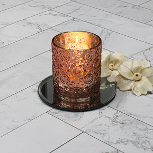 Richland Mercury Candle Holder Nadine Rose Gold Small Set of 6