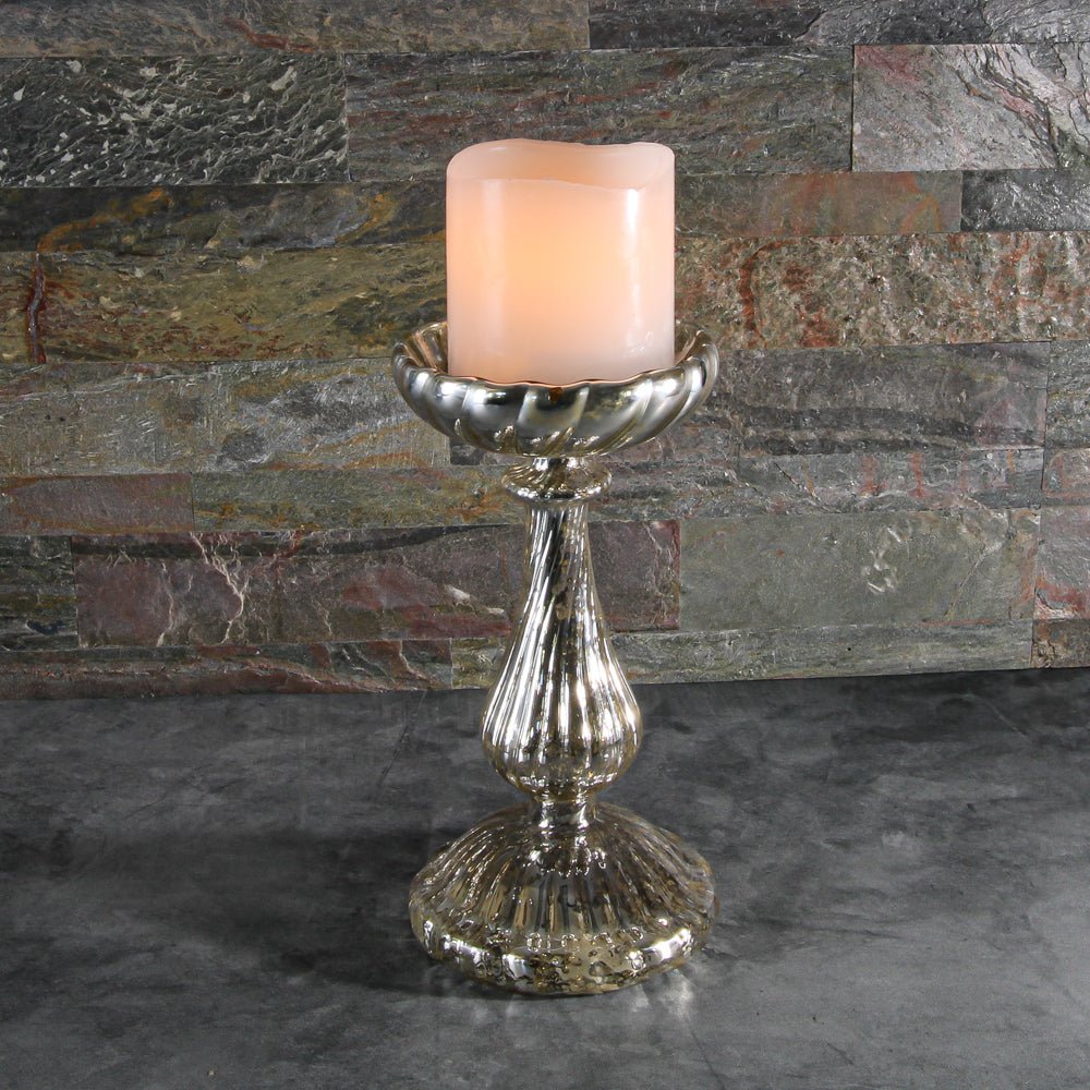 Richland Flameless LED Wavy Top Pillar Candle White 3"x3"