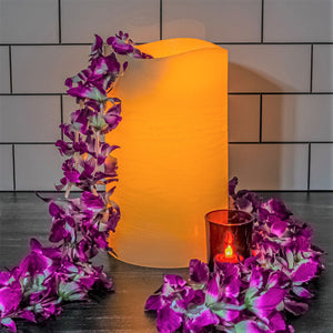 12 Purple Orchid Flower Leis