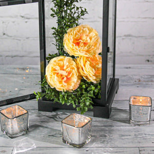 Richland Silver Mercury Square Votive Holder Set of 12