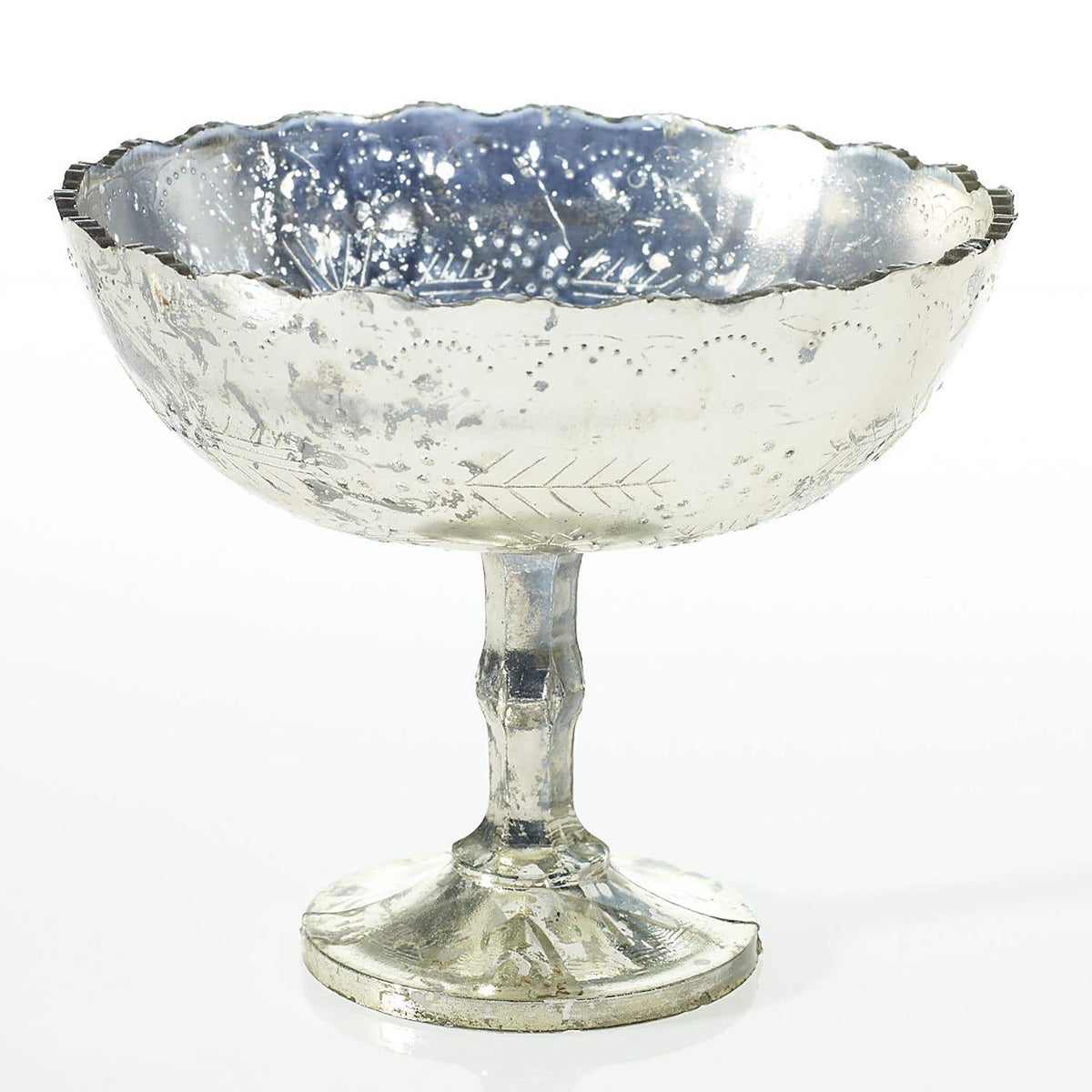 Desiray Glass Compote 6.75" x 8" Silver