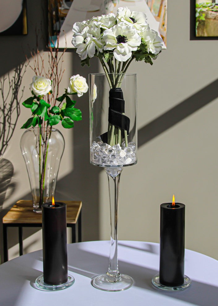 Richland Pillar Candles 3"x9" Black Set of 24
