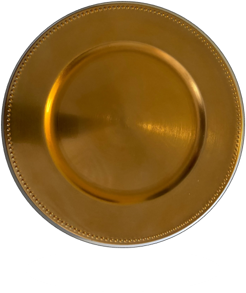 Richland Beaded Charger Plate 13" Gold Set of 48