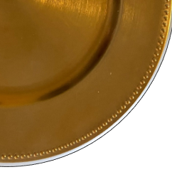 Richland Beaded Charger Plate 13" Gold Set of 48