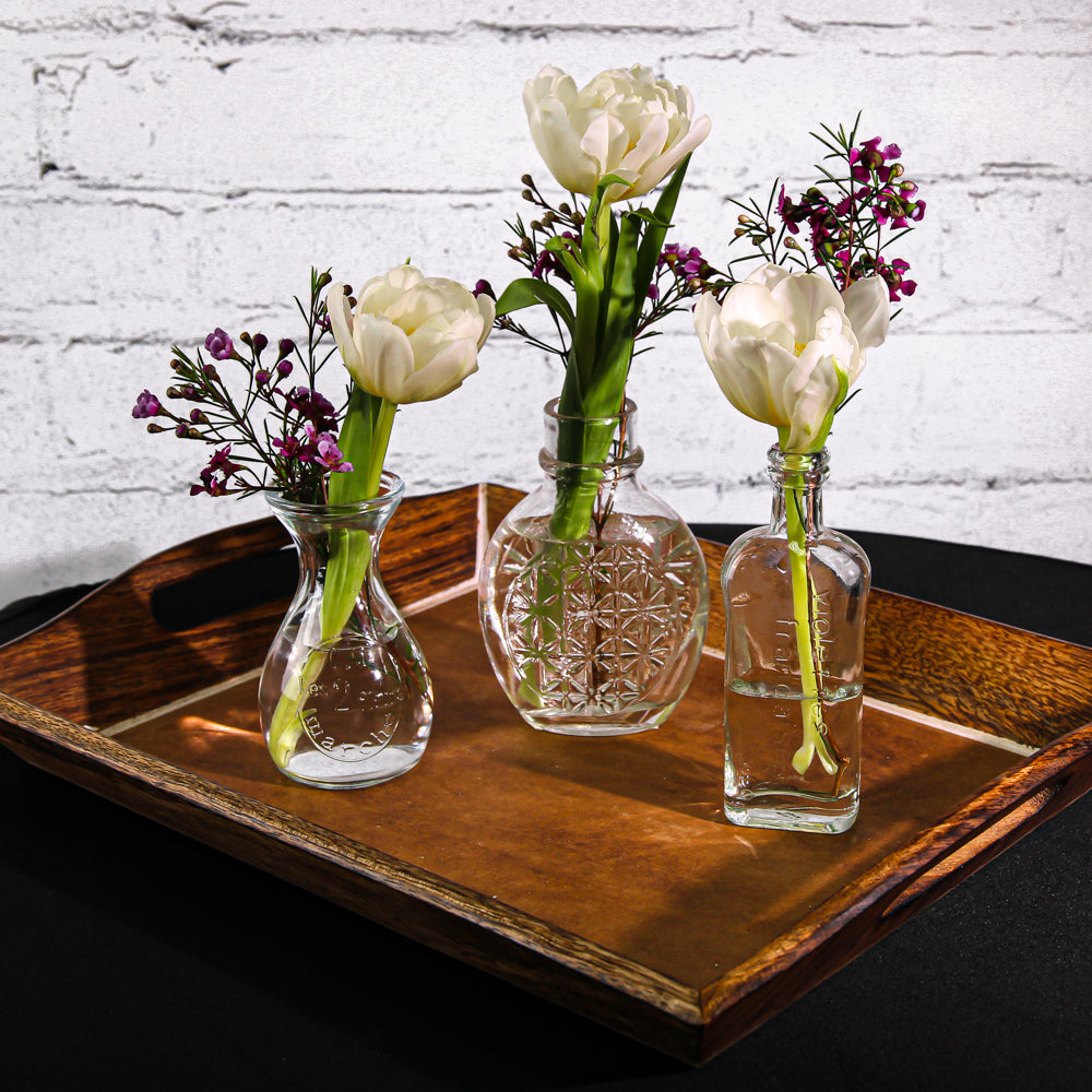 Richland Glass Bud Vase Clear Teardrop