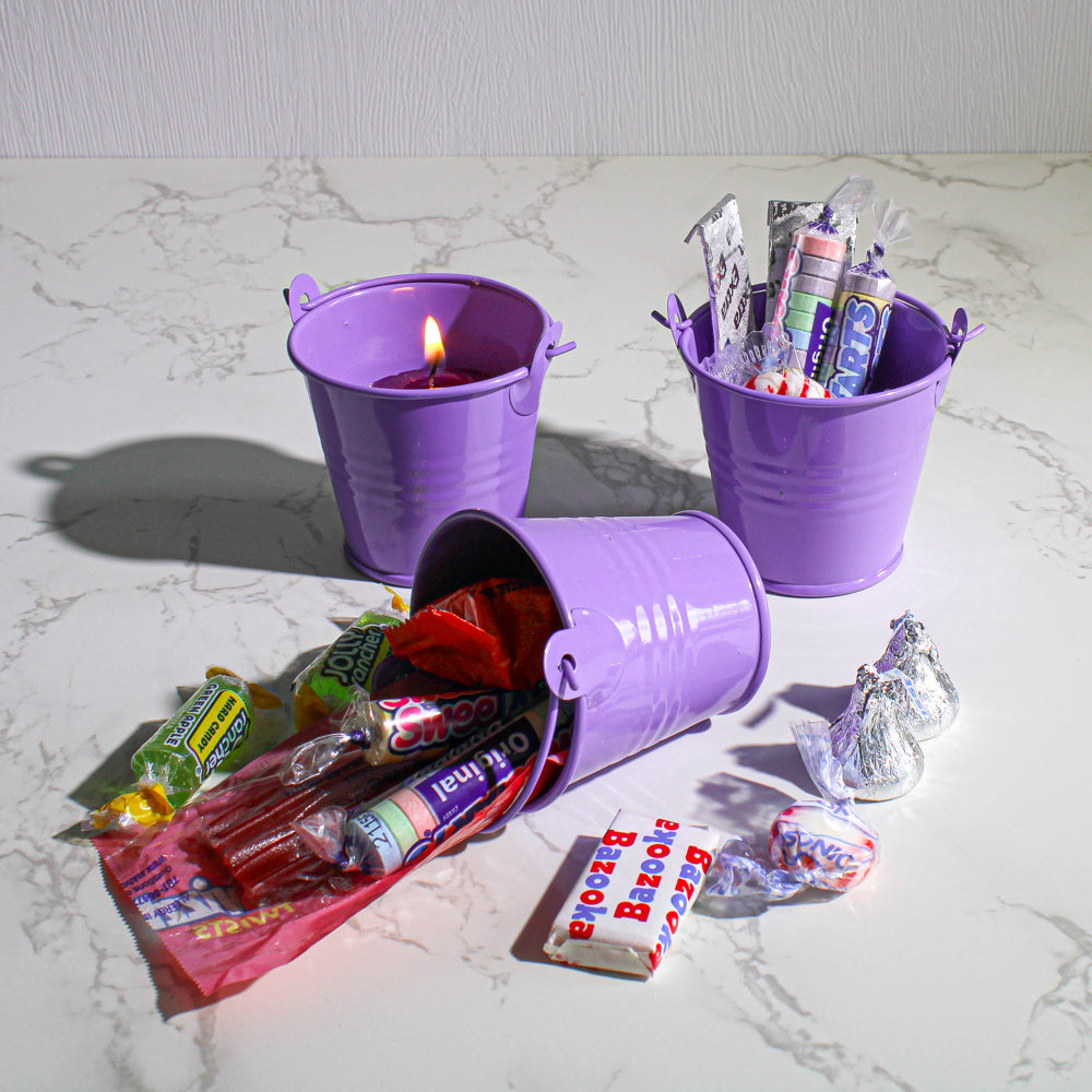 Richland 2" Iron Favor Bucket, Purple Set of 100