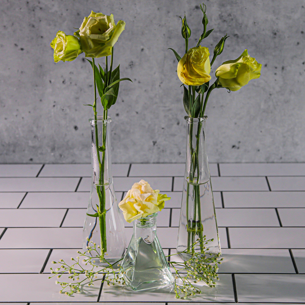 Richland Clear Round Teardrop Bud Vase 7”