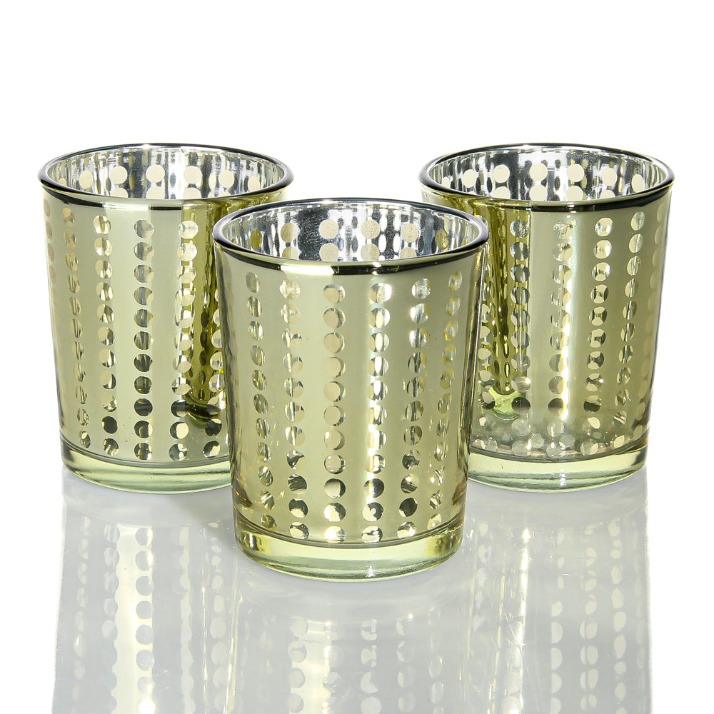 Richland Gold Dotted Glass Holder – Small
