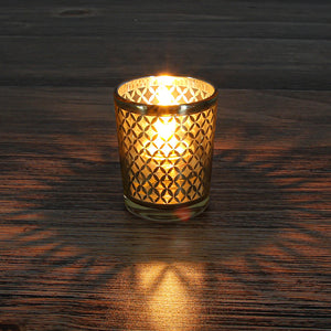 Richland Gold Lattice Glass Holder - Small Set of 72
